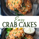 Long collage image of how to make crab cakes
