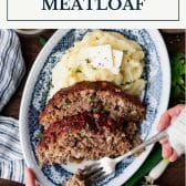 Southern meatloaf recipe with text title box at top