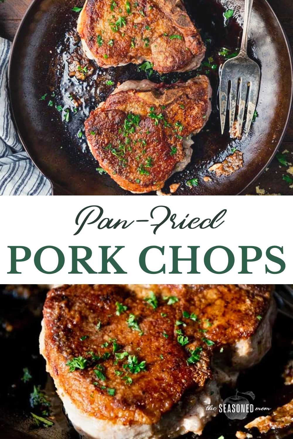 Easy 5-Ingredient Pan Fried Pork Chops - The Seasoned Mom
