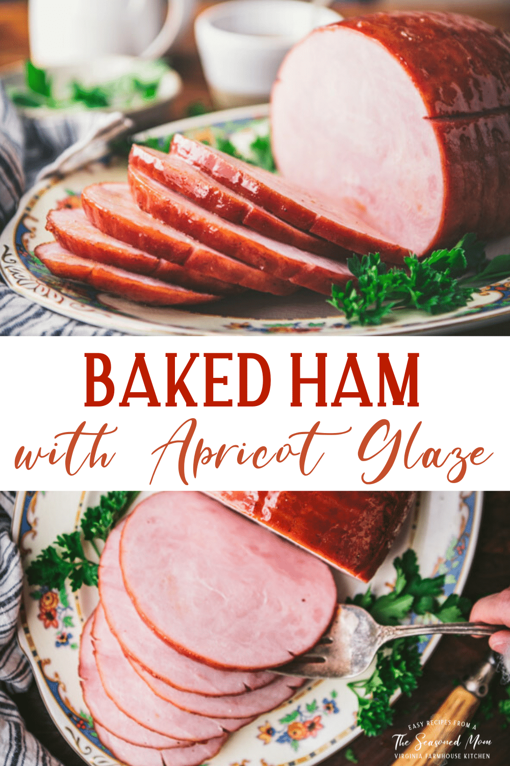 Baked Ham with Apricot Glaze {5 Ingredients!} The Seasoned Mom