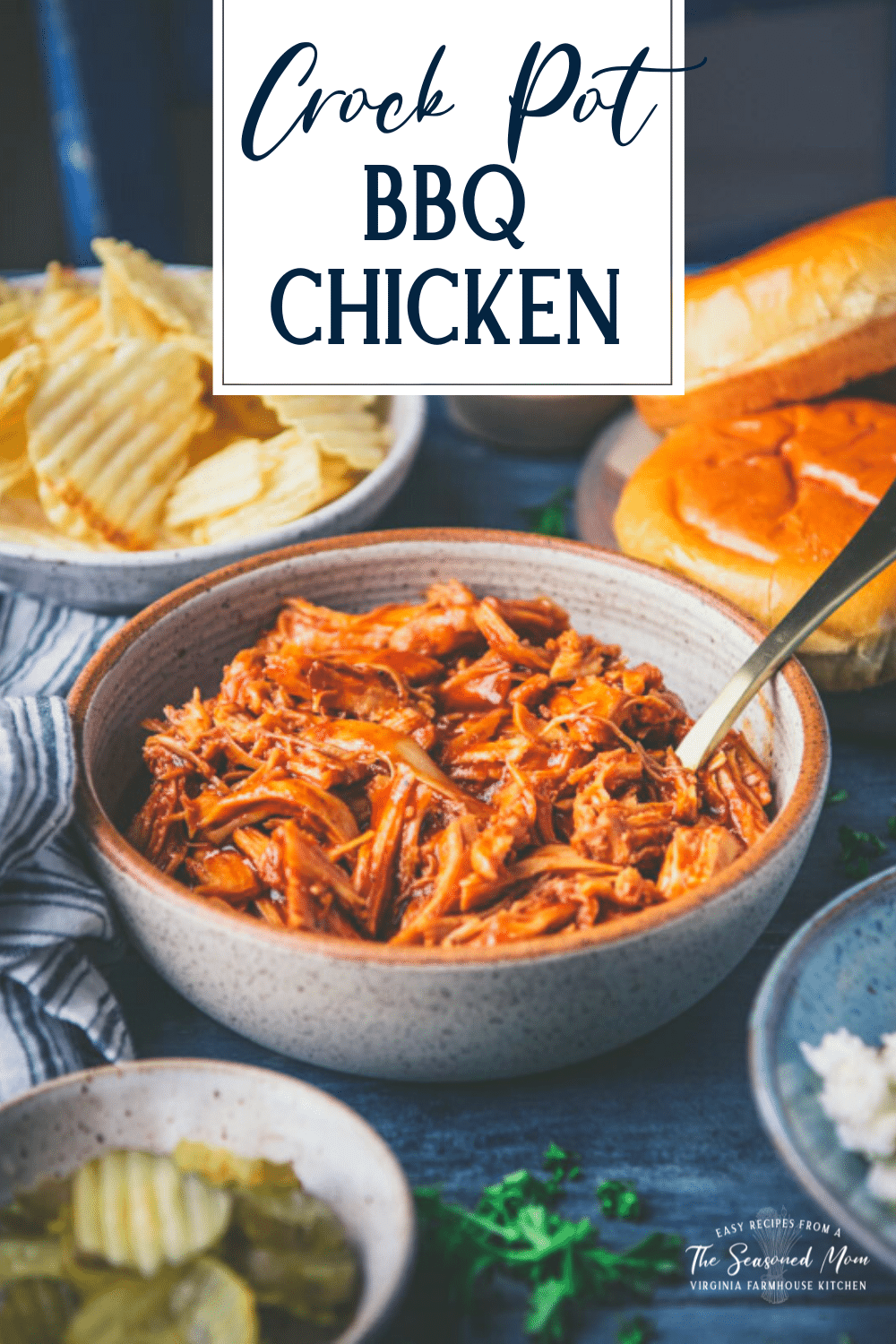 Crockpot BBQ Pulled Chicken Recipe The Seasoned Mom