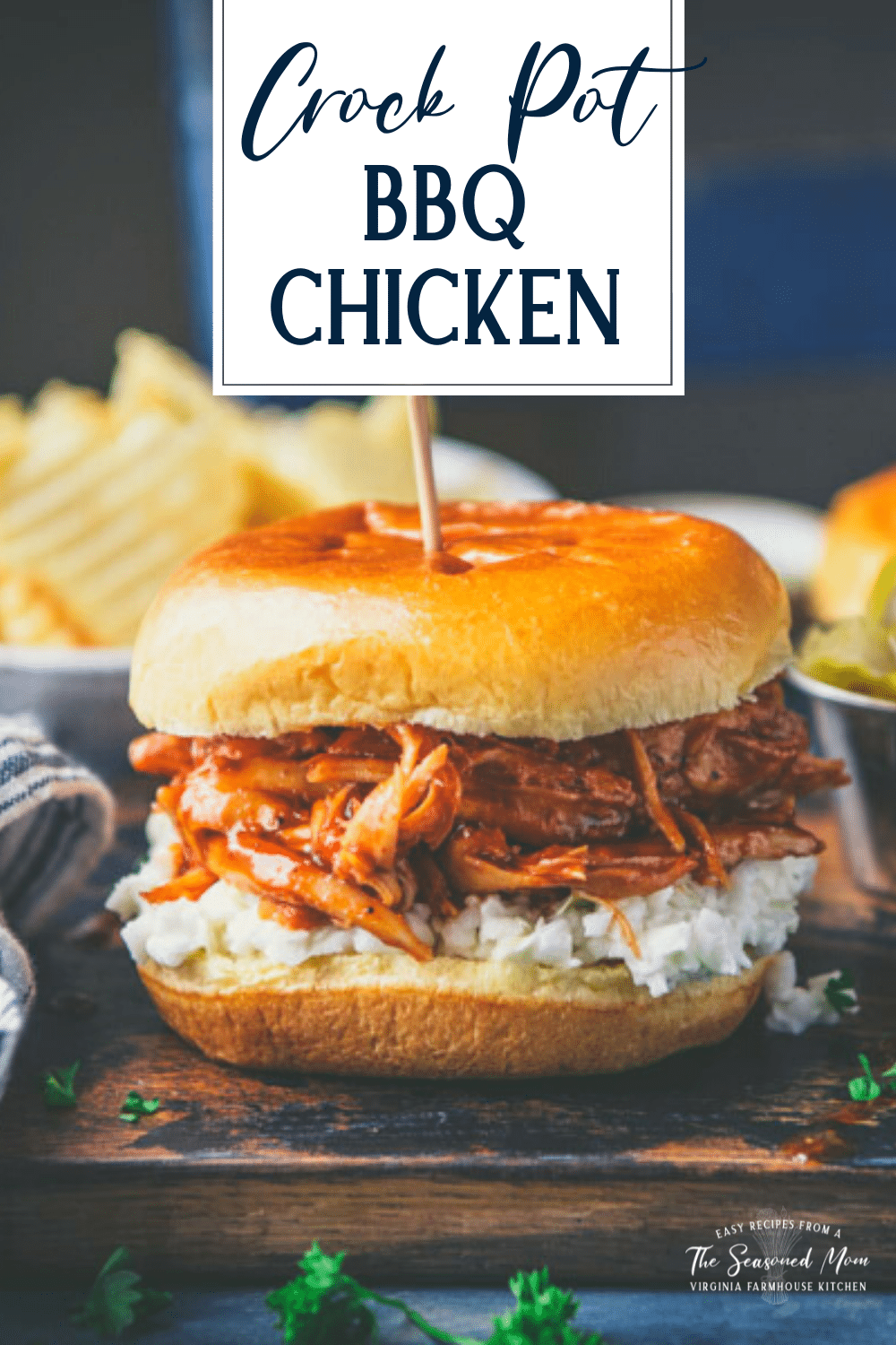 Crockpot BBQ Pulled Chicken Recipe The Seasoned Mom