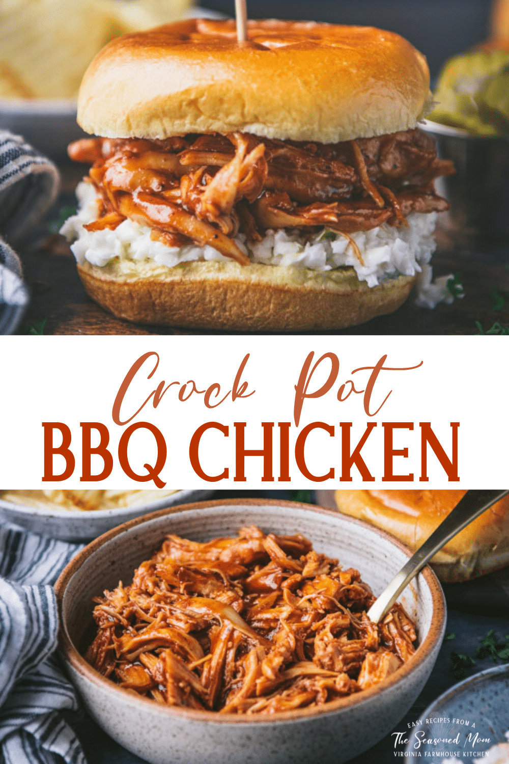 Crockpot BBQ Pulled Chicken Recipe The Seasoned Mom