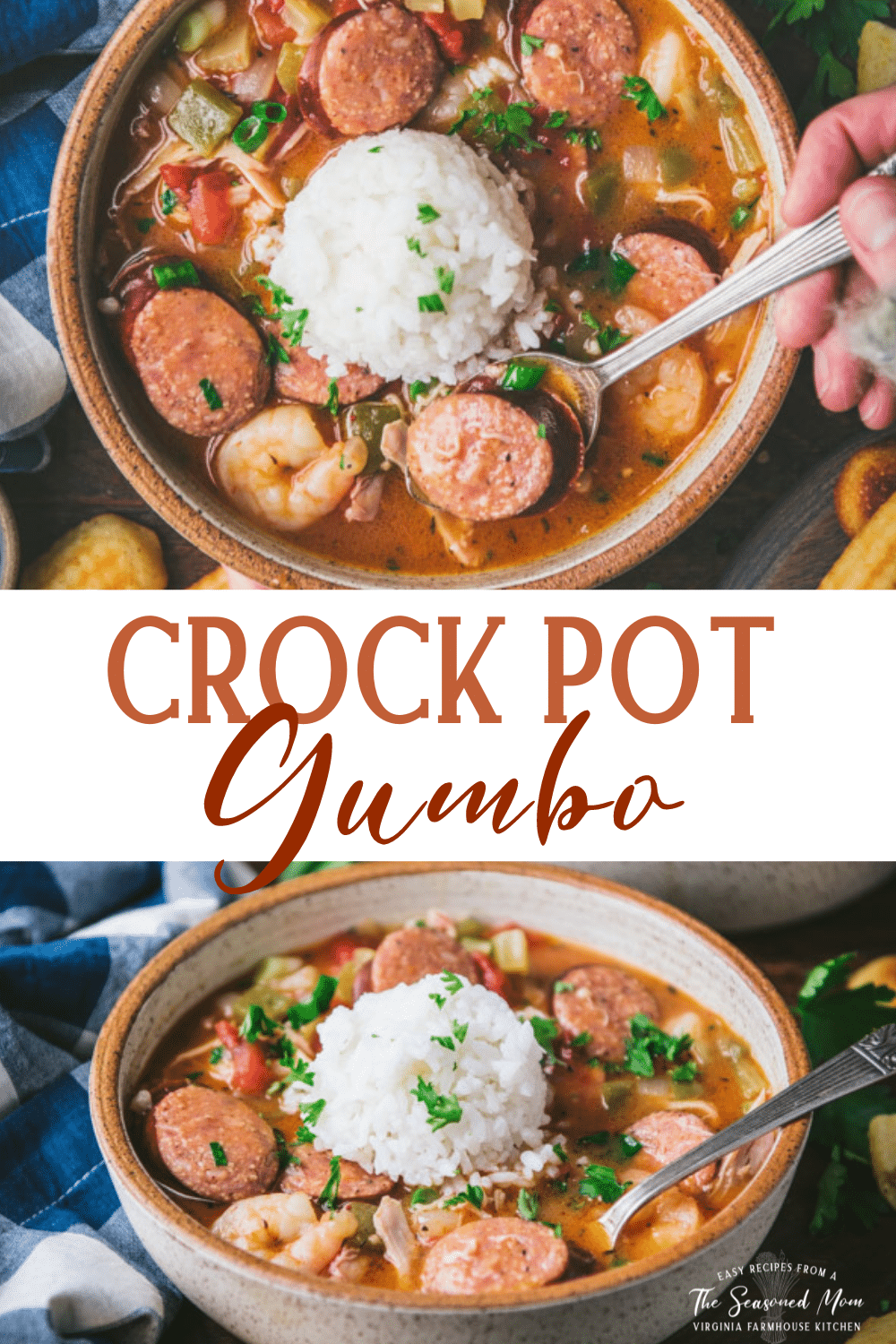 Crockpot Gumbo with Chicken, Sausage, & Shrimp The Seasoned Mom