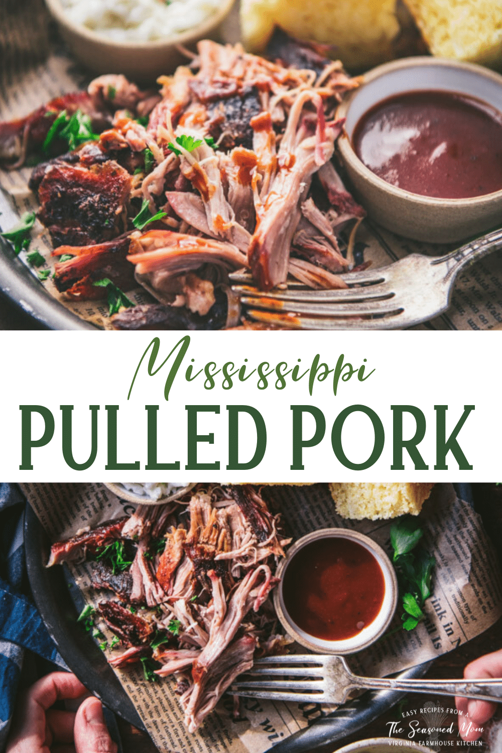 Mississippi Pulled Pork {Oven or Crock Pot} The Seasoned Mom