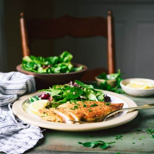 Parmesan Crusted Chicken {Chicken Milanese} The Seasoned Mom