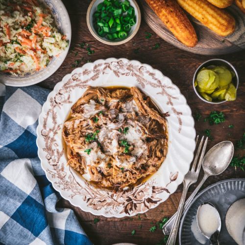 Slow Cooker Pulled Pork + White BBQ Sauce The Seasoned Mom