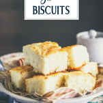 Plate of butter dip biscuits with text title overlay