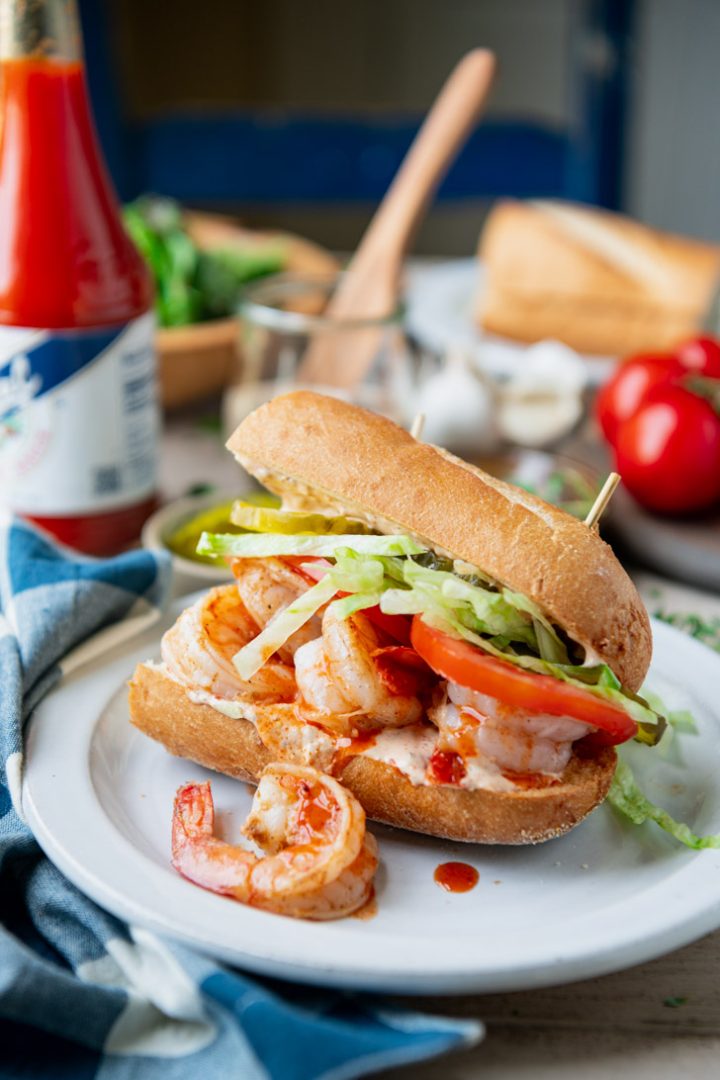 Easy Shrimp Po' Boy {Baked Not Fried!} The Seasoned Mom