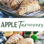 Long collage image of Apple Turnovers