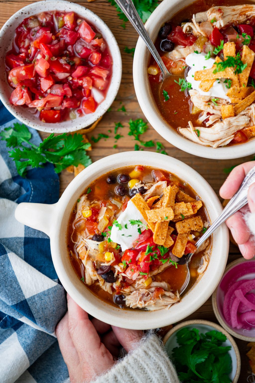 Crock Pot Chicken Tortilla Soup The Seasoned Mom