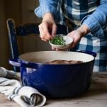 Adding herbs to a Dutch oven