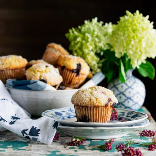 Sour Cream Blueberry Muffins The Seasoned Mom