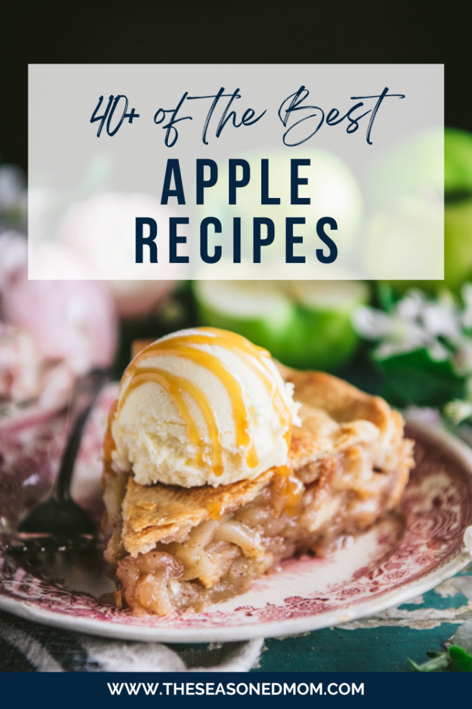 Long collage image of the best apple recipes