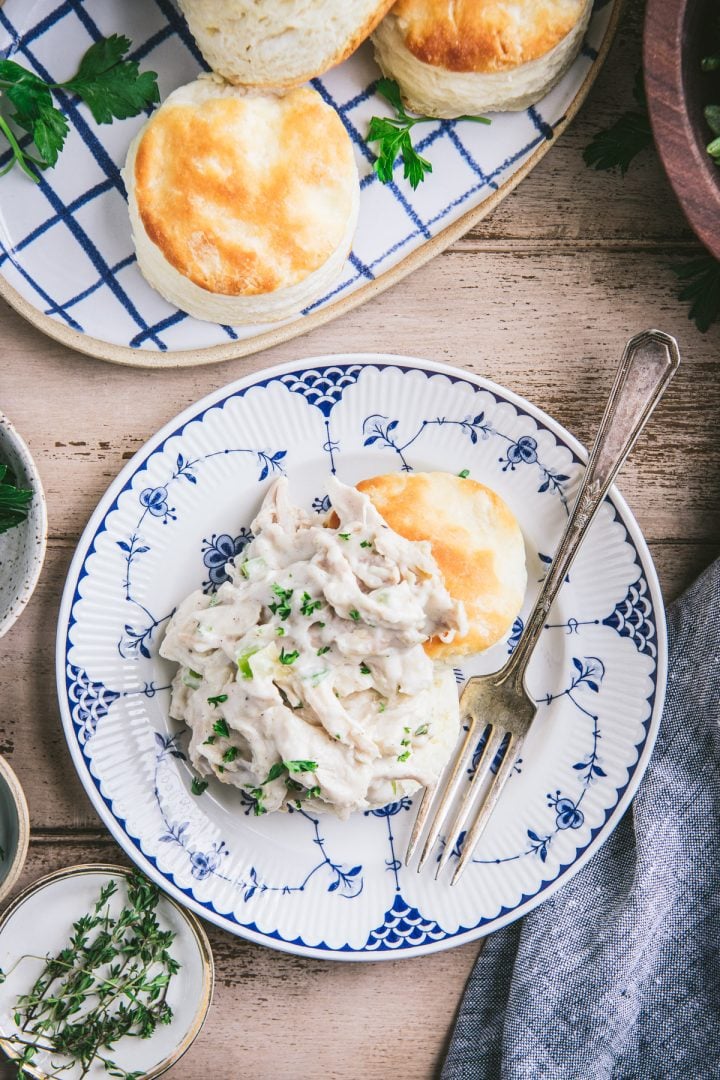 Creamed Chicken and Biscuits The Seasoned Mom