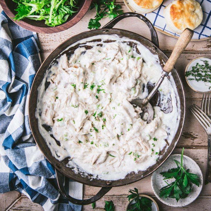 Creamed Chicken and Biscuits The Seasoned Mom