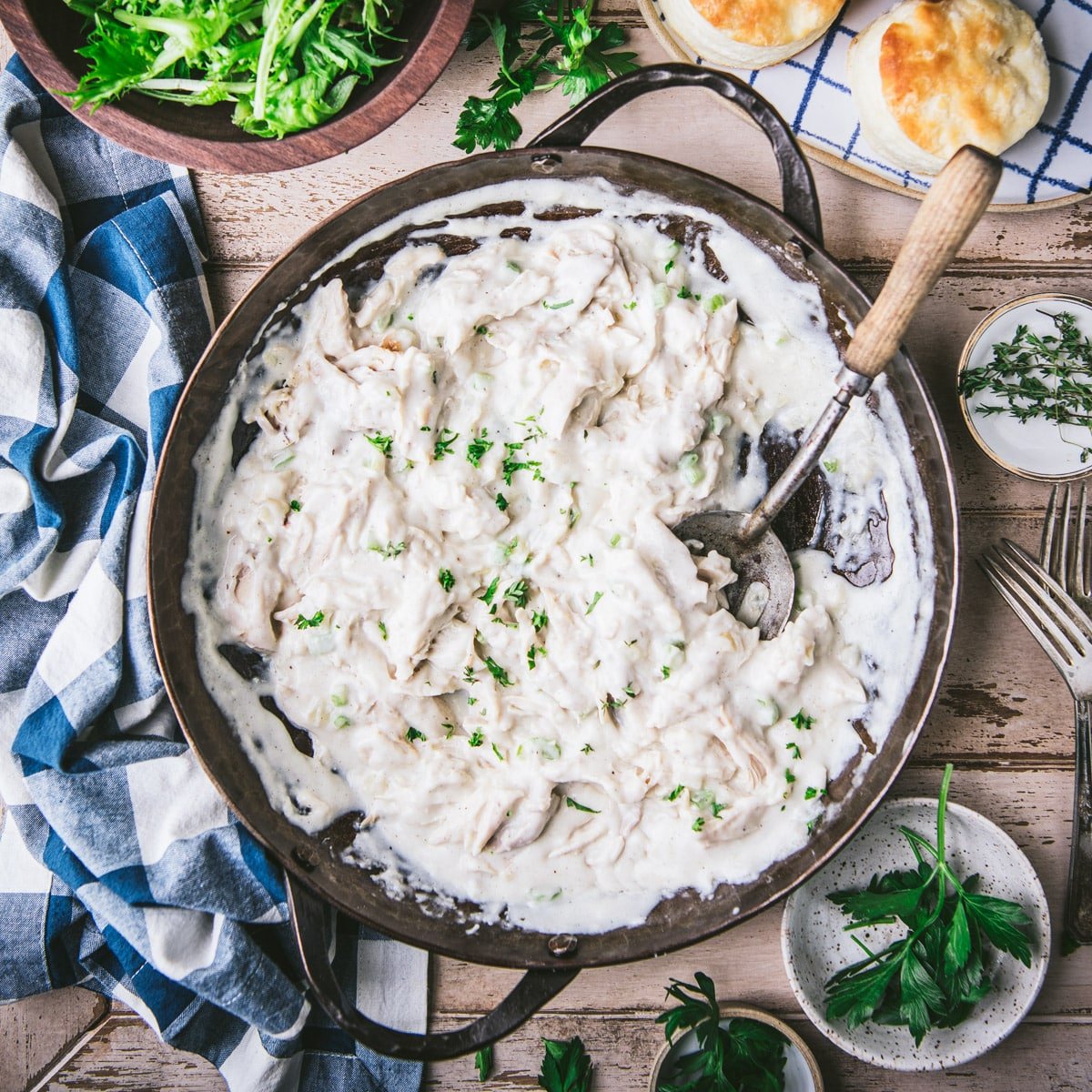 Creamed Chicken and Biscuits The Seasoned Mom