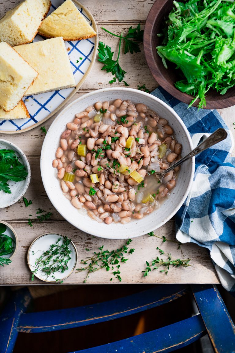 Crock Pot Beans and Cornbread The Seasoned Mom