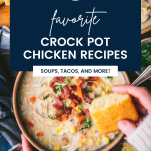 Crock pot chicken recipes collection with text overlay