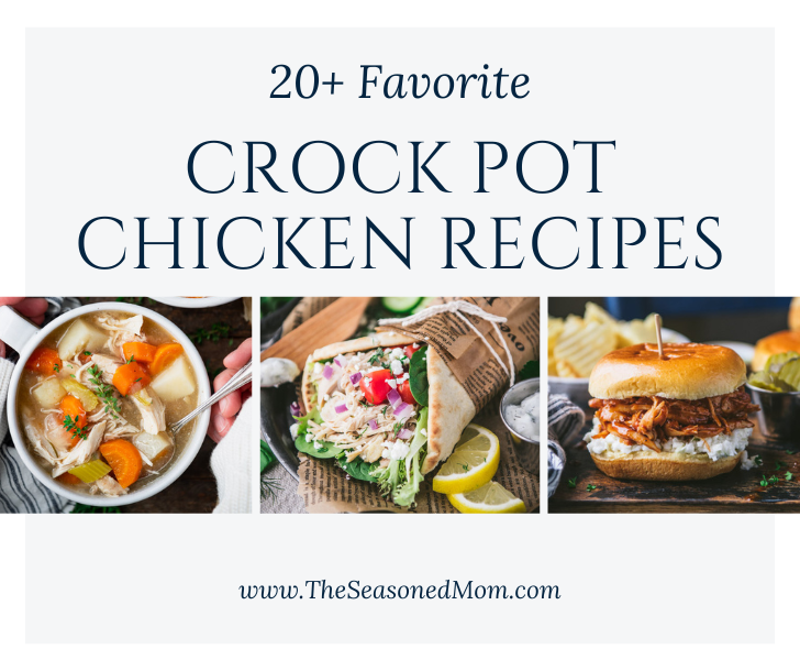 Collage of crock pot chicken recipes
