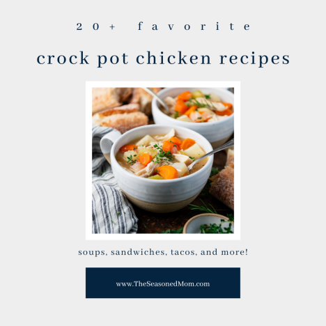 Square text design of crock pot chicken recipes