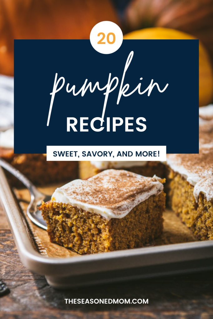 Text overlay on pumpkin recipes collage