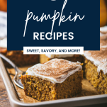 Text overlay on pumpkin recipes collage