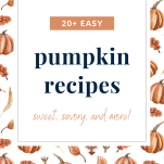 Long text pin of pumpkin recipes