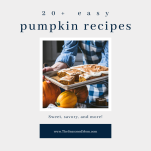 Square text image of pumpkin recipes