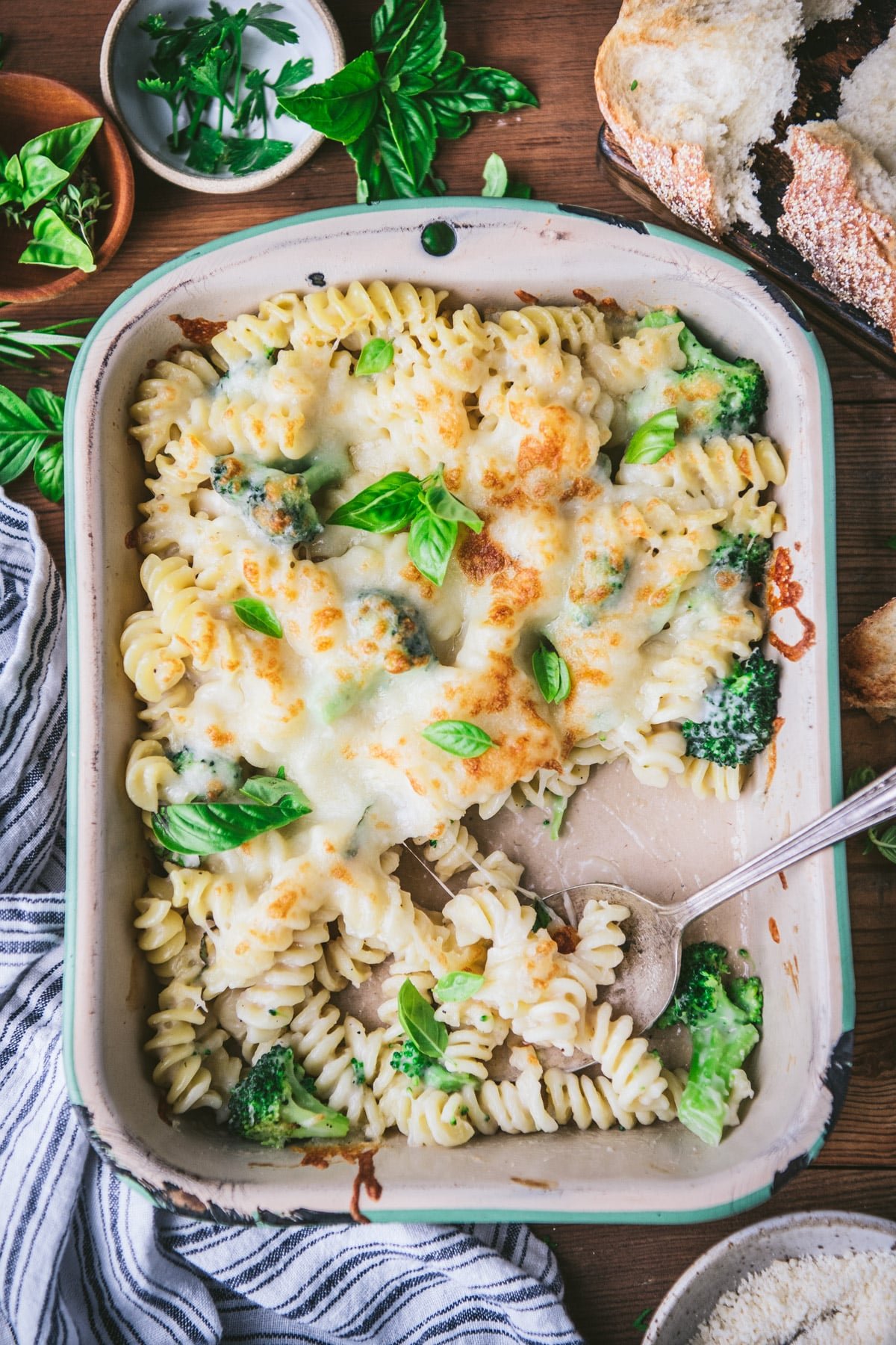 Broccoli and Cheese Alfredo Pasta Bake The Seasoned Mom