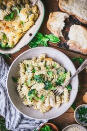 Broccoli and Cheese Alfredo Pasta Bake - The Seasoned Mom
