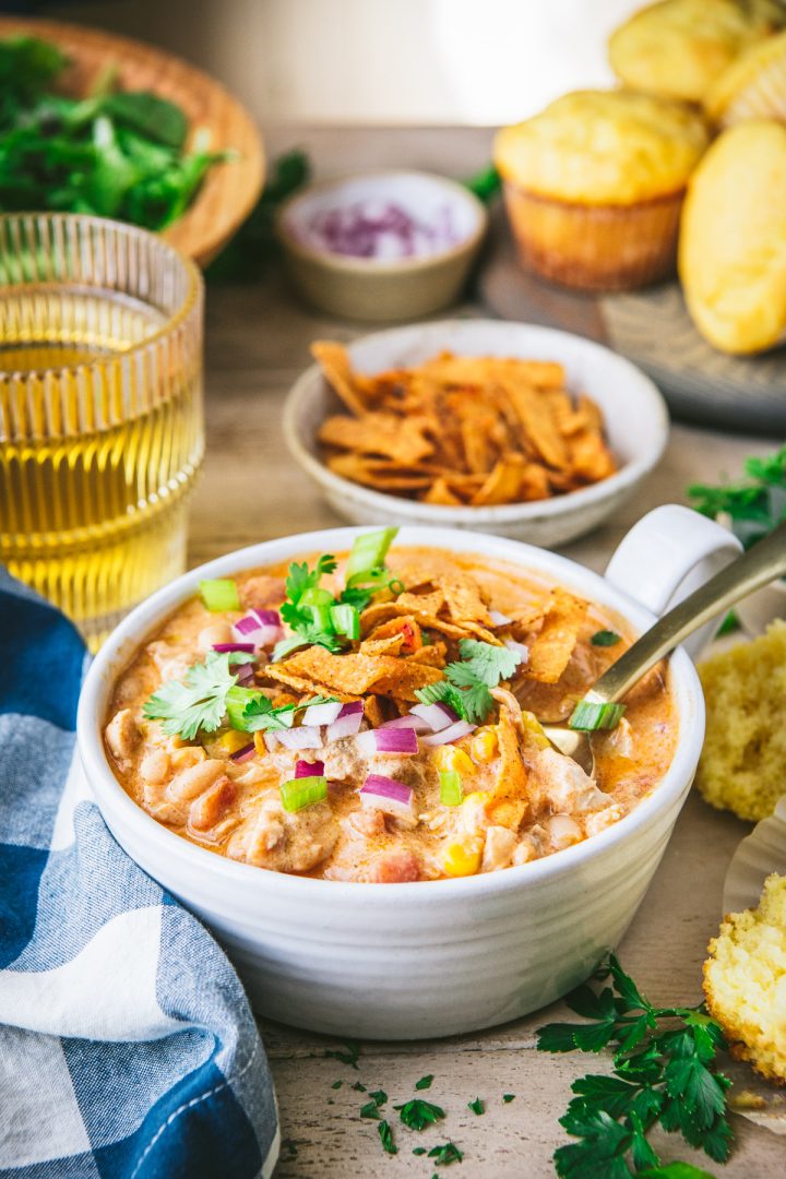 Crock Pot Buffalo Chicken Chili The Seasoned Mom