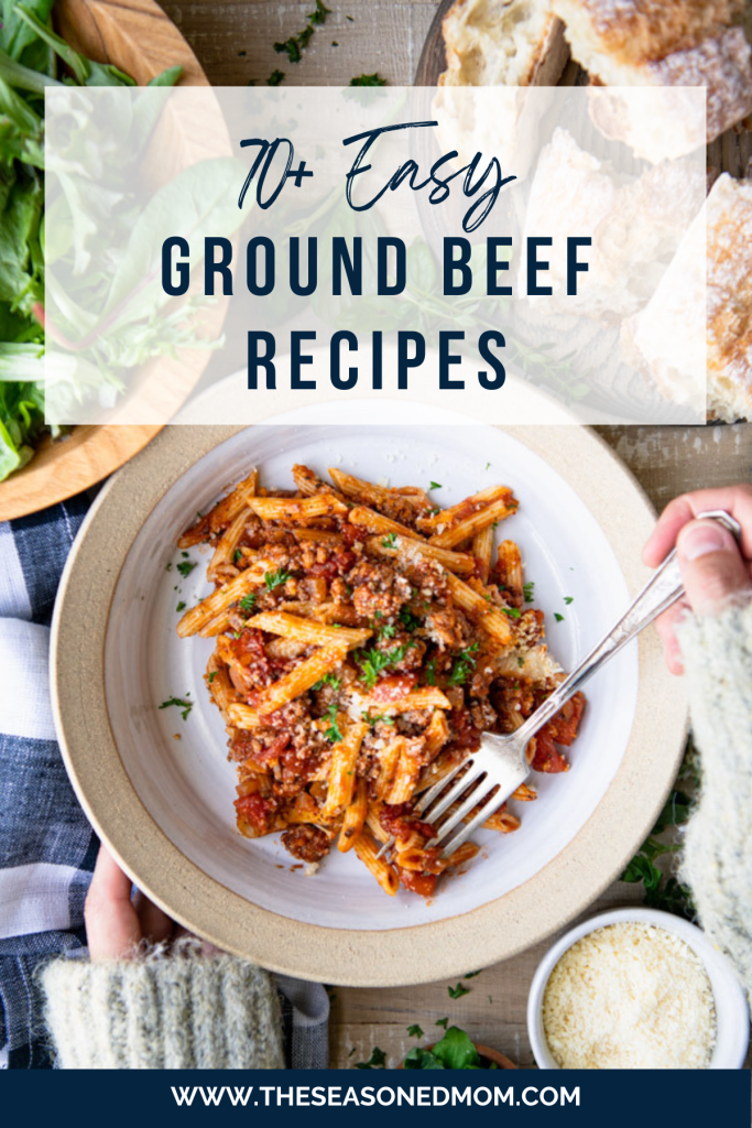Large pin image of easy ground beef recipes