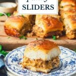 Hanky panky sliders on a plate with text title overlay