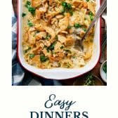 Easy dinner recipes with text title at the bottom.