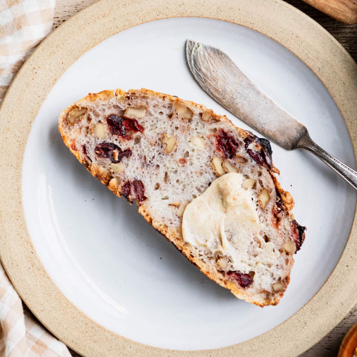 Cranberry Walnut No-Knead Bread