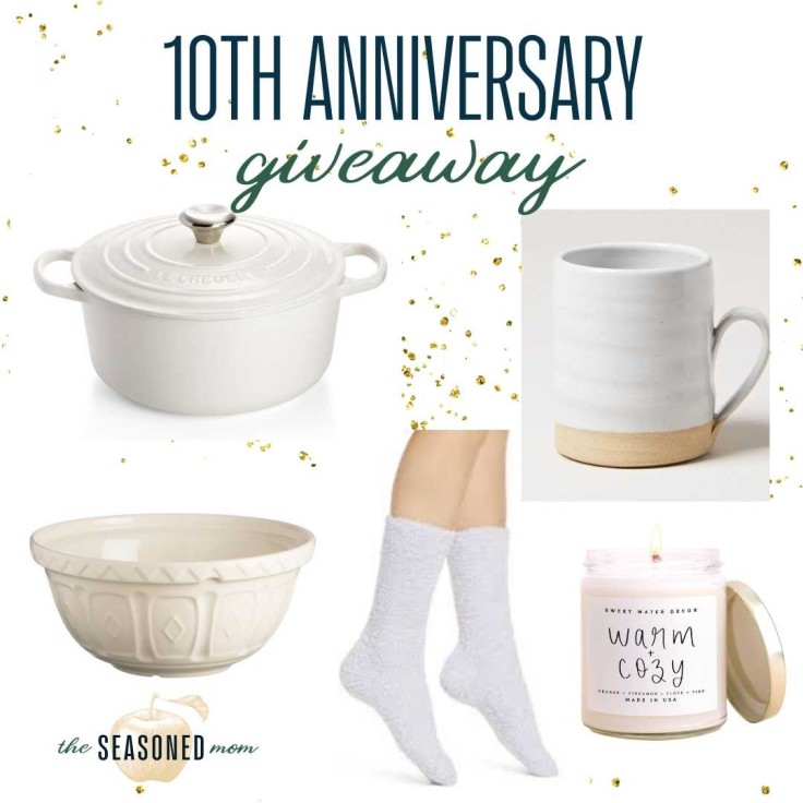 Square image of 10th anniversary giveaway collage