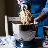 Monster cookie dough in a stand mixer