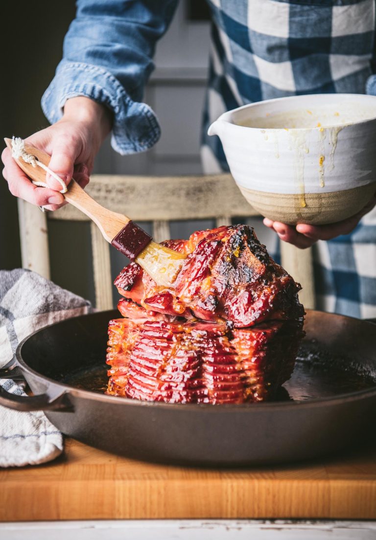 Brown Sugar Bourbon Glazed Ham The Seasoned Mom