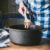 Cooking bacon in a Dutch oven