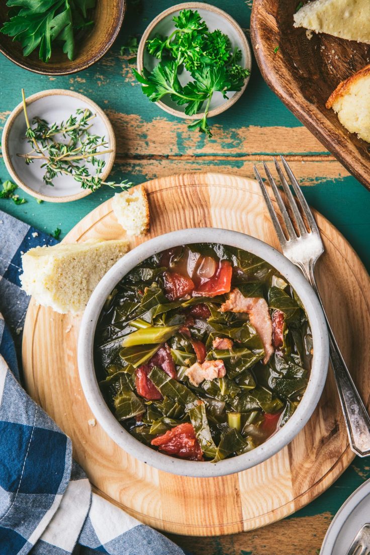 Sweet and Spicy Collard Greens with Bacon The Seasoned Mom