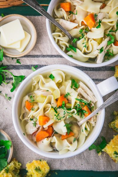 Crock Pot Chicken Noodle Soup - The Seasoned Mom
