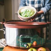 Adding cabbage and onion to a slow cooker