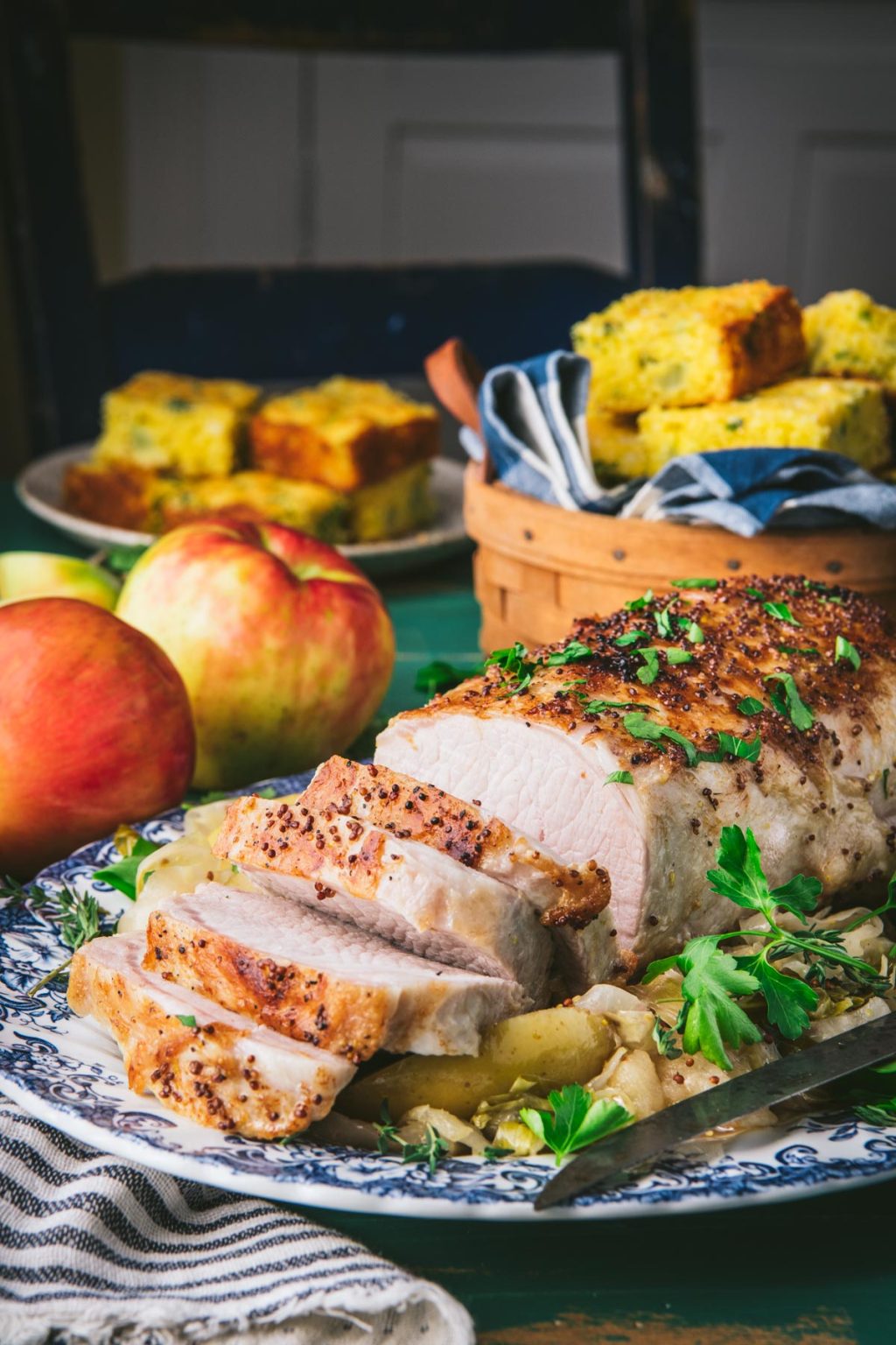 Crock Pot Pork Loin, Apples, and Cabbage The Seasoned Mom