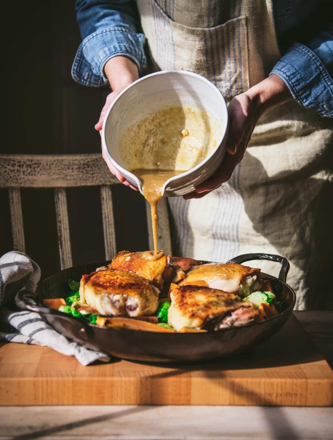 Maple Roasted Chicken Thighs with Veggies The Seasoned Mom