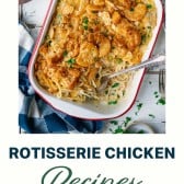 Collage of recipes with rotisserie chicken pin image
