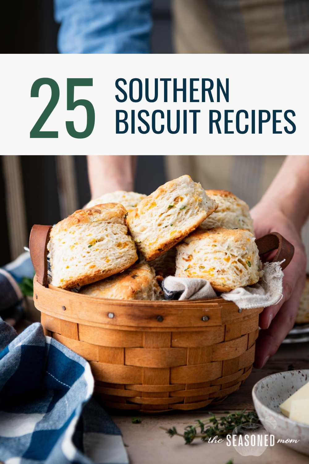 Biscuit recipes collage with text title overlay