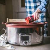 Adding fire roasted diced tomatoes to a slow cooker