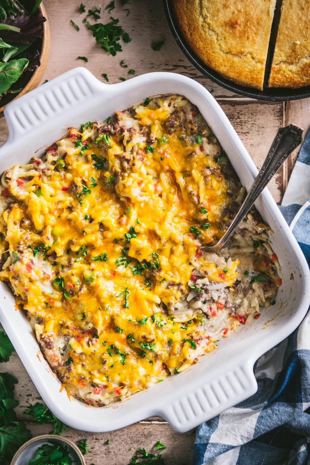 Cheesy Ground Beef and Potato Casserole - The Seasoned Mom