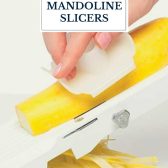 The best mandoline slicers collage with text overlay.